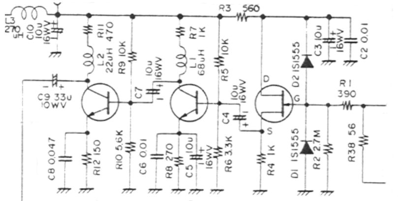 Input amplifier schematic