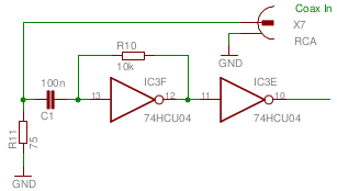 Coax digital audio to IR digital audio