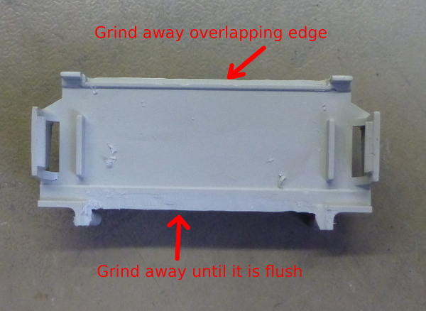 Top side of the bracket