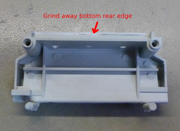 Bottom side of the bracket