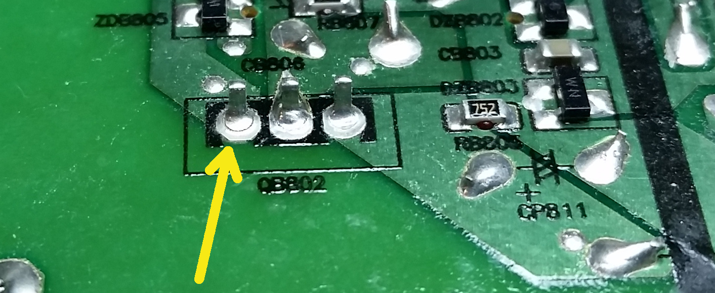 Cracked solder joints